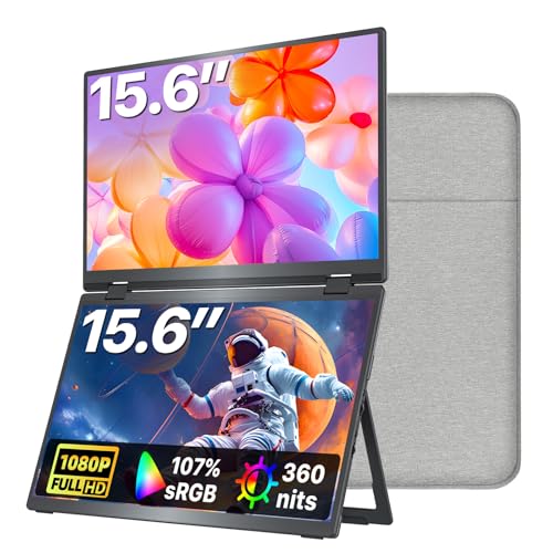 kksmart Portable Monitor for Laptop MacBook Surface PC Xbox PS5, Travel Monitor Second Screen for Laptop, HDMI USB-C VESA Compatible Built-in Speaker, 15.6in - size: 15.6in