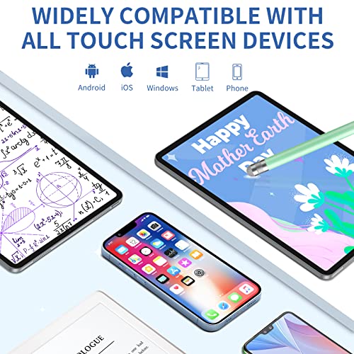 Stylus Pens for Touch Screens, 4PCS Stylus Pen for iPad with Precision Double Fiber Tips, Compatible with Apple iPad/iPhone/Android/Tablets and Other Capacitive Touch Screens