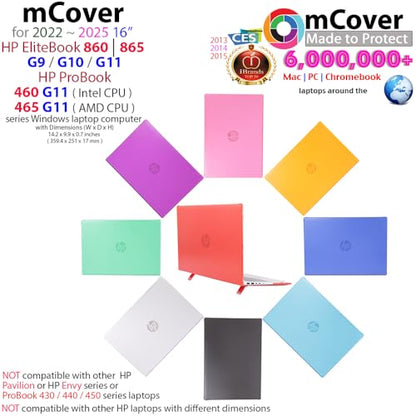 mCover Case Only Compatible for 2022～2025 16" HP ProBook 460 | 465 G11 & EliteBook 860 | 865 G9 G10 G11 Series Windows Notebook PC (Not for Other HP Models)- Aqua - color: Aqua