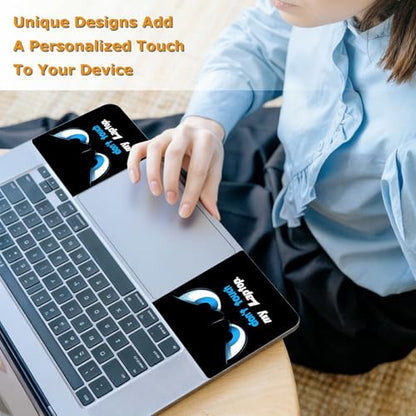 Universal Laptop Skin Sticker with 2 Wrist Pad Decals, 3-Piece Removable Vinyl Laptop Cover, Don't Touch Waterproof Anti-Scratch, Easy-Trim Fit for 13.3" 14" 15.6" Laptops - color: Don't Touch