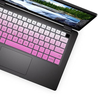 Keyboard Cover Skin for Dell Latitude 5420 5430 5431 7410 7420 7430 7440 7450 9420 9430 14", Dell Latitude 7520 9510 9520 15.6" Laptop Keyboard Protector-OmbrePurlple - color: OmbrePurlple