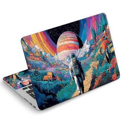 Universal Laptop Skin Sticker Decal, Compatible with MacBook HP Dell Lenovo 12"-15.6", Reusable Vinyl Notebook Cover 3PCS Set, High-Recognition Film-Trippy Astronaut Space Journey - color: Trippy Astronaut Space Journey