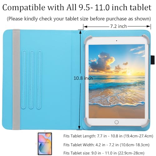 Universal 10 10.1 Inch Android Tablet Case, Dluggs 360 Degree Rotating Multi-Angle Viewing Stand Universal Case Cover for 10 10.1 and All 9.5-10.5 Inch Tablet, Plum Blossom - color: Plum Blossom