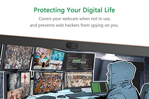 CloudValley Camera Cover Slide, 0.026 Inch Metal Webcam Cover for MacBook Pro, MacBook Air, Laptop, Mac, PC, iPad, iPhone, Ultra-Thin Privacy Covers [Black - 5 Pack]