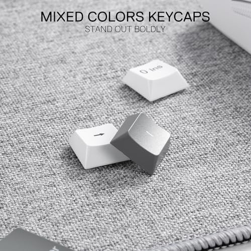 Redragon BK7114 Low-Profile Wireless Computer Keyboard, 98 Keys Slim Office PC Scissors Mechanism Keyboard w/ 2.4G BT Wireless Connection, Tactile Quiet Keystroke, Mixed Color Keycaps