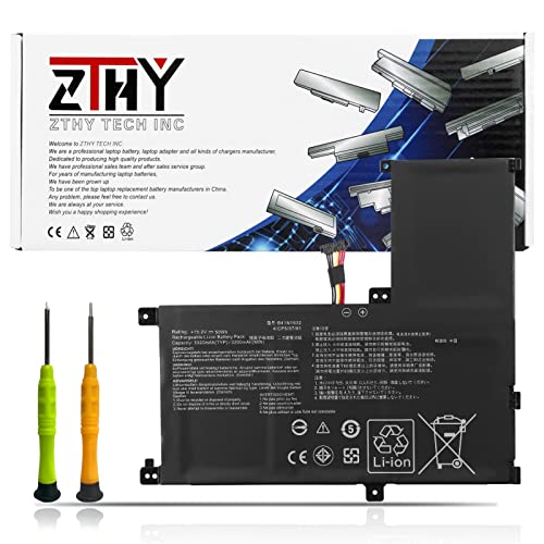 B41N1532 Laptop Battery Replacement for Asus Q504U Q504UA Q504UAK Q534UA | Zenbook Flip UX560 UX560UA UX560UAK UX560UA-FZ014T UX560UQ-FJ051T Q504UA-BBI5T12 BHI5T13 BHI7T21 B41BK25 B41Bl95 15.2V 50Wh - size: 8.19*7.28*0.2 inch B41N1532