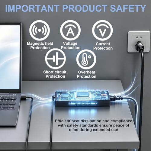230W Laptop Charger for Lenovo Legion ThinkPad IdeaPad AC Adapter | 20V 11.5A Compatible with Lenovo Legion 5 7 5P Y540 Y545 Y740, ADL230NDC3A ADL230NLC3A, Slim Square Tip Power Supply Cord
