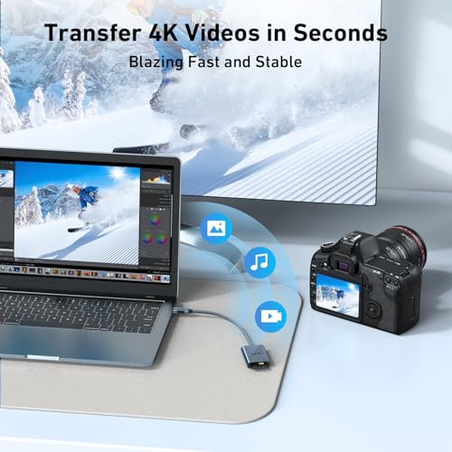 uni USB-C SD 4.0 Card Reader, UHS-II SD Card Adapter, High Speed Memory Card Reader for Micro SD, SD, SDXC, SDHC, RS-MMC, SD Card Reader Type-C Compatible with MacBook Pro/Air, Laptop, Tablet, etc