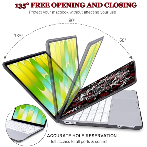 Gothic Pattern Black Case for 2026 MacBook Neo 13 Inch A18 Pro A3404 | Lightweight Anti-Scratch Hard Shell. 5-in-1 Kit Included. Perfect for Students & Travel. Fits A3404 Only. Not for Air/Pro 13" - color: Gothic
