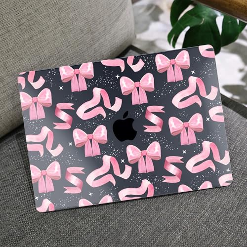 MEEgoodo for M2 MacBook Pro 13 inch Case 2022 2021 2020,Crystal Cover Fit Model A2338 M2/M1 A2251 A2289,Clear Case for 13.3-inch Laptop,Hard Shell for MacBook Pro M2, Satin Bow - color: Satin Bow