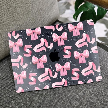 MEEgoodo for M2 MacBook Pro 13 inch Case 2022 2021 2020,Crystal Cover Fit Model A2338 M2/M1 A2251 A2289,Clear Case for 13.3-inch Laptop,Hard Shell for MacBook Pro M2, Satin Bow - color: Satin Bow