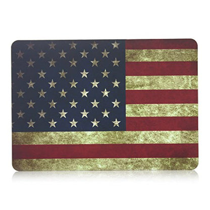 UESWILL Rubberized Unique Pattern Solid Hard Shell Case Compatible with MacBook Pro (Retina, 13-inch, Late 2012 to Early 2015) Model A1425 / A1502, NO CD-ROM, US Flag - color: Pattern: American Flag, size: MacBook Pro 13" Retina A1502/A1425