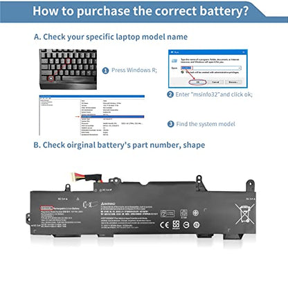 SS03XL 933321-855 Laptop Battery for HP EliteBook 840 830 735 745 G5 G6, EliteBook 730 740 836 846 G5, ZBook 14U G5 G6 SS03050XL HSN-113C-4 HSN-I12C HSTNN-DB8J 932823-171 932823-421 932823-1C1 - size: 1 Count (Pack of 1)