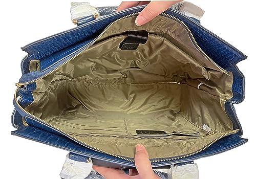 JKM & Company Rolling Laptop Bag for Women | Designer Wheeled Briefcase | Fits 13-17" Laptops | Office Travel Computer Case - color: Blue