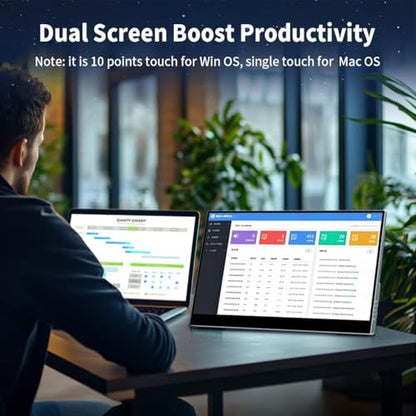 17.3" 4K Portable Monitor Touchscreen, 120Hz UHD Gaming Display 3840x2160 with MPP Stylus Support, 100% DCI-P3, HDMI 2.1 USB-C, VESA External Screen for Laptop Console PC - size: 17.3 Inch
