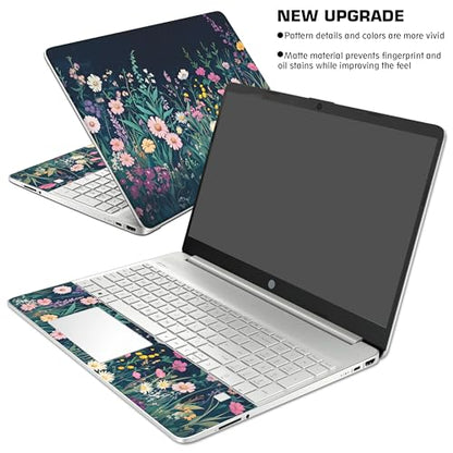 Laptop Skin Decal HP 15.6" - Botanical, Laptop Cover Sticker, No Cutting Required, No Bubble, Waterproof, Scratch Resistant - Including Wide Screen and Wrist Pad - size: 15.6 inch