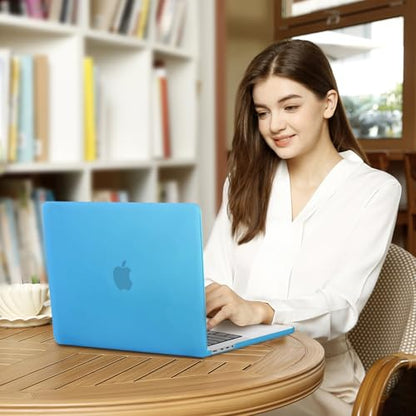 MOSISO Compatible with MacBook Pro 14 inch Case M5 2026 M4 2025 M3 M2 M1 2024-2021 A3427 A3426 A3434 A3112 A3185 A3401 A2918 A2992 A2779 A2442,Hard Case&Keyboard Skin&ScreenFilm&Pouch, Aqua Blue - color: Aqua Blue