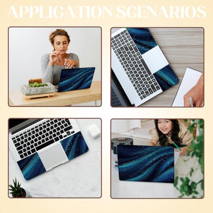 SUPERDANT Laptop Skin Sticker Laptops Cover Decals Notebook PC Computer Art Protector Waterproof Universal Reusable Personalized Vinyl Notebooks Art Decal Fits 12-15.6 inch Quicksand Dark Blue - color: Dark Blue