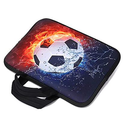 14 15 15.4 15.6 inch Laptop Handle Bag Computer Protect Case Pouch Holder Notebook Sleeve Neoprene Cover Soft Carrying Travel Case for Dell Lenovo Toshiba HP Chromebook ASUS Acer(Cool Soccer) - color: Cool Soccer