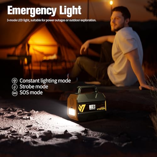 VTOMAN FlashSpeed 300 Portable Power Station, 300W 230Wh LiFePO4 Battery | 3000 Life Cycles, 600W peak, 100W PD USB-C, Fast Charge, 6 Outputs, Outdoor Camping, Home Backup, RV, Off-Grid