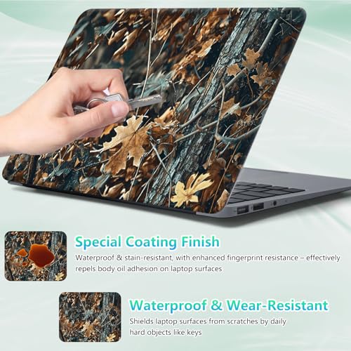 Laptop Skin Sticker Decal 12"-15.6" Universal Laptop/Notebook/Netbook Vinyl - Waterproof Scratch Resistant,Fits HP Dell Lenovo MacBook,2 Free Wrist Pads,Easy Apply & Remove,Autumn Leaf - color: Autumn Leaf