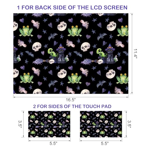 DINKY 17 inches Laptop Skin Sticker Netbook Universal Reusable Protector Cover Decal Fits 16" 16.5" 17" 17.3 inch Laptop Protector Notebook (Skeleton Frog) - color: Skeleton Frog