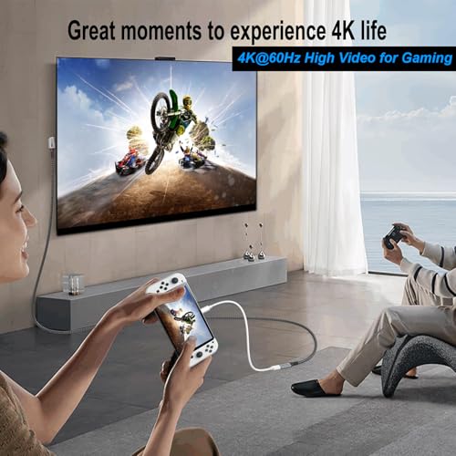 Small USB C Extension Cable 1FT, Right Angle(100W/10Gbps/4K@60Hz) | 12in Short USBC Extender Cord 90°for MacBook Pro/Air,USBC Hub,Microphone,Flash Drive,Docking,Phone,PC - size: 1FT