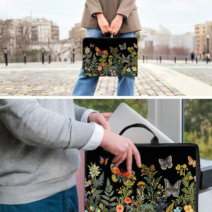 Laptop Bag,14 15 15.6 inch Laptop Case Sleeve,Computer Sleeve with Handle for Women Men,Carrying Case for MacBook,Dell,Lenovo,Notebook Computer,Butterfly Plant - color: Butterfly Plant