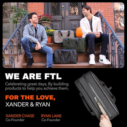 The FTL Pro Mens Travel Bag - 30L Premium Work to Gym Weekender Duffel with Garment Bag, Shoe Space & 18" Laptop Sleeve - Organized Athletic Business Carry On Hybrid, Fits Under Airplane Seat - Black - color: Kenmare Black, style: Pro
