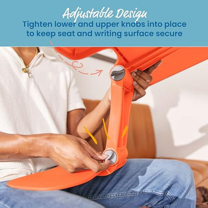 ECR4Kids The Surf Folding Portable Lap Desk, Large, Flexible Seating, Orange - color: Orange