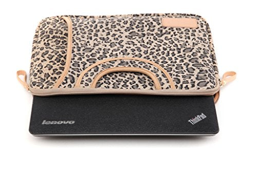 15.5 Inch Laptop Sleeve Case-Stylish Leopard Ultrabook Sleeve Macbook Bag For Acer/Asus/Dell/iPad Pro/Lenovo/Macbook Pro/Macbook Air/Surface Pro 4 with Handle