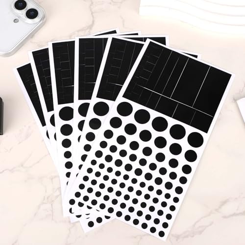 6pcs Blocked Vinyl Webcam Covers Slide, Laptop Smartphone Smart TV Light Multiple Sizes Restickable Blackout Stickers Label Decal Blocking Webcam Camera