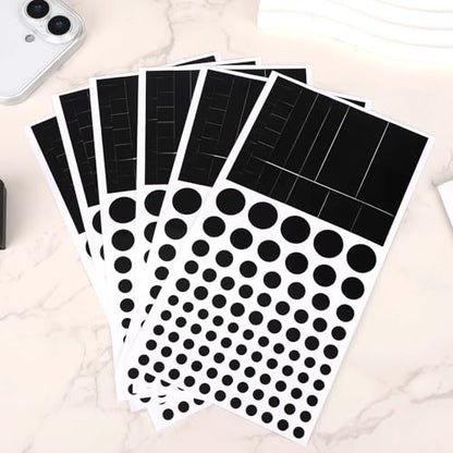 6pcs Blocked Vinyl Webcam Covers Slide, Laptop Smartphone Smart TV Light Multiple Sizes Restickable Blackout Stickers Label Decal Blocking Webcam Camera