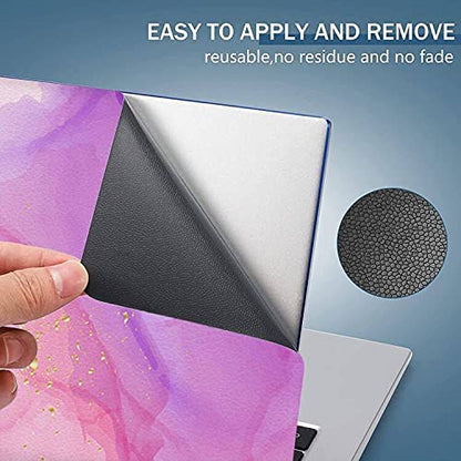 Laptop Skin Sticker Decal,13.3" 14" 15" 15.4" 15.6 inch Laptop Universal Vinyl Skin Sticker Cover,Dustproof Waterproof Reusable Art Decal Protector with Free 2 Wrist Pads (Marble 1) - color: Marble 1