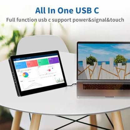8.9 inch Touch Monitor with Stand| 1920 * 1200 |16:10|450Nits|Optical Bonding| HDMI/USB-C Port|Small Monitor for Mini PC Laptop Mac mini