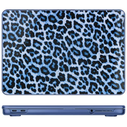 May Chen Compatible with MacBook Neo 13 inch Case 2026 Model A3404, Plastic Hard Shell,Keyboard Cover,Screen Protector,Dust Plug, for MacBook Neo 13" with A18 Pro Chip, Deep Blue Leopard - color: Deep blue Leopard