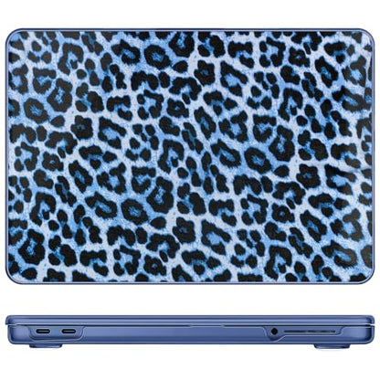 May Chen Compatible with MacBook Neo 13 inch Case 2026 Model A3404, Plastic Hard Shell,Keyboard Cover,Screen Protector,Dust Plug, for MacBook Neo 13" with A18 Pro Chip, Deep Blue Leopard - color: Deep blue Leopard