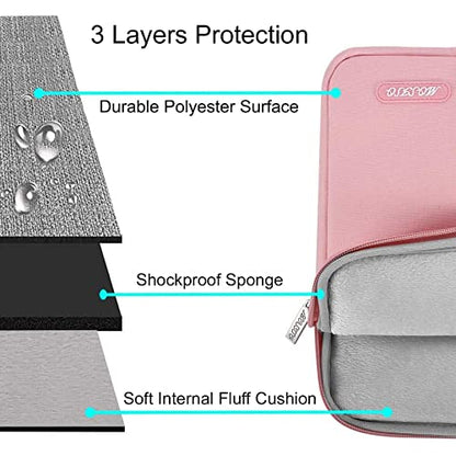 MOSISO Laptop Case 13 inch, Laptop Sleeve Bag with Pocket | Compatible with MacBook Neo A3404 2026/Air/Pro 13 M5/M4/M3/M2/M1 2026-2016, Polyester Vertical Computer Bag, Pink - color: Pink, size: 13 inch
