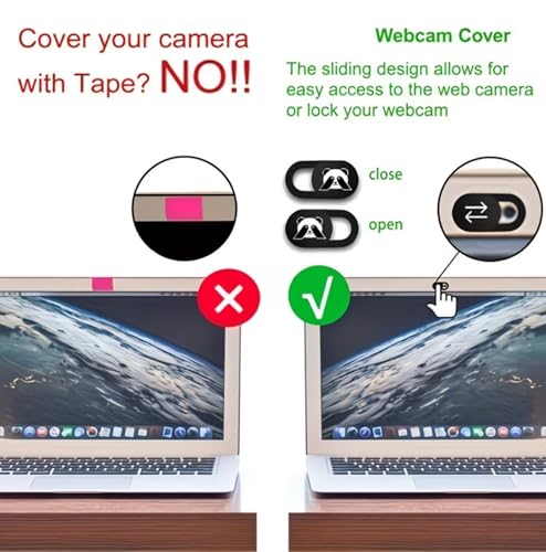 3Pcs Cute Animal Webcam Cover Slide, Ultra Thin Laptop Camera Cover Slider for MacBook, Computer, iPad, Smartphone and PC Privacy Blocker