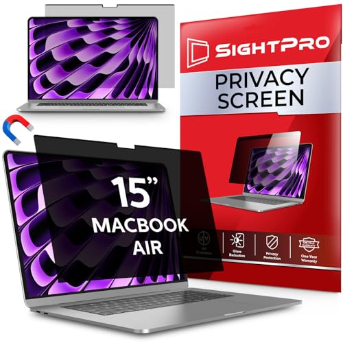 Magnetic Privacy Screen for MacBook Air 15 Inch (2023-2026, M2-M5) Patented Removable Laptop Privacy Filter Shield and Protector - size: MacBook Air 15 Inch (2023-2026, M2-M5)