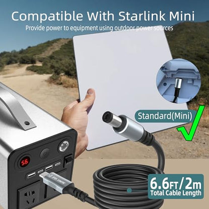 3.3FT USB C to DC 5.5mm x 2.1mm Power Cable Cord, for Laptop starlink mini Charging Cable USB C Input to DC5521 20V5A Output, Work with PD Charger and PD Power Bank - size: 3.3FT