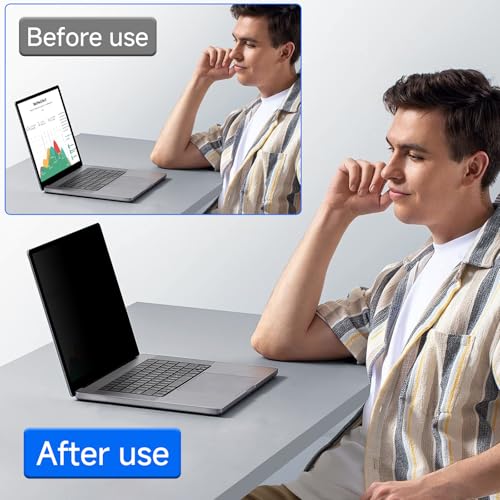ZOEGAA 4-way 360°Laptop Privacy Screen For 15.6 Inch 16:9 Computer, Removable Privacy Screen For Laptop Monitor, Anti Glare And Blue Light, Compatible With HP Dell Lenovo Asus Samsung Acer Thinkpad - size: 15.6 in 16:9