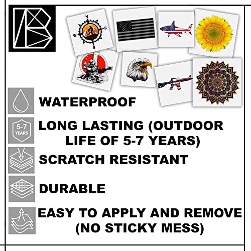 Compass Trees Mountain Sunset Sticker for Car Vinyl Decal Truck Window Bumper Motorcycle Stickers (12" x 12") - size: 12" x 12"