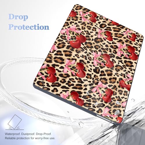 May Chen Case for MacBook Pro 13 inch M2 2023,2022,2021,2020 A2338 M1 A2251 A2289, Plastic Hard Shell Case for MacBook Pro 13" with Touch Bar Fits Touch ID, Cherry & Cheetah - color: Cherry and cheetah