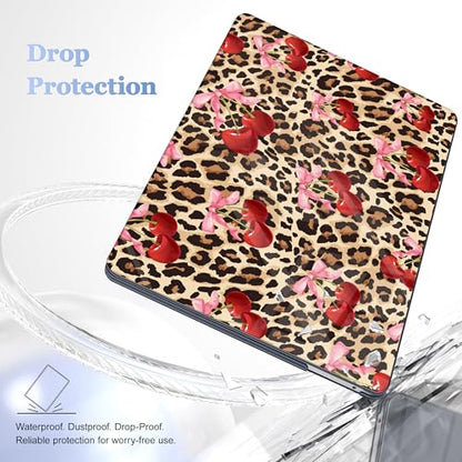 May Chen Case for MacBook Pro 13 inch M2 2023,2022,2021,2020 A2338 M1 A2251 A2289, Plastic Hard Shell Case for MacBook Pro 13" with Touch Bar Fits Touch ID, Cherry & Cheetah - color: Cherry and cheetah