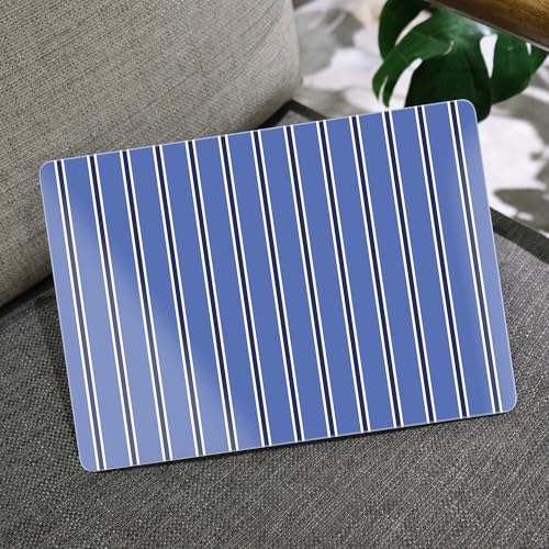 MEEgoodo for M5/M4/M3/M2 MacBook Air 15 inch Case 2026 2025 2024 2023, Case Fit Model (A3448/A3241/A3114/A2941) for MacBook Air 15.3 inch, Blue and White Stripes - color: Blue And White Stripes