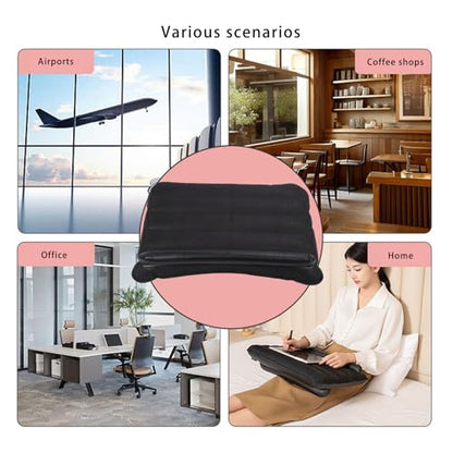 Yosoo Health Gear Inflatable Laptop Desk, Water Defence Portable Gaming Pillow for Lap, Travel Pillow Desk for Working Reading Bed Sofa 56x36 cm