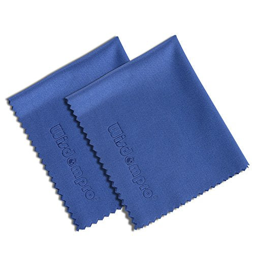 Wisdompro 8-Pack 6x7 Inches Microfiber Cleaning Cloth for Camera Lens, Glasses, Phone, iPhone, iPad, Tablet, Laptop, LCD TV, Computer Screen, Monitor and Other Electronics Device - Blue - color: Blue