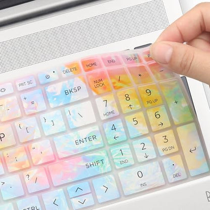 Keyboard Cover for 2025 2024 HP 15.6 Laptop 15-fc 15-fd Series 15z-fc000 15-fd0083wm 15-fc0093dx 15-fc0072ns 15-fc0081nr fc0013od fc0025la 15-fd0025st fd0075tg fd0052ns fd0357nr 15t-fd000|fd100-CFul - color: Dazzle