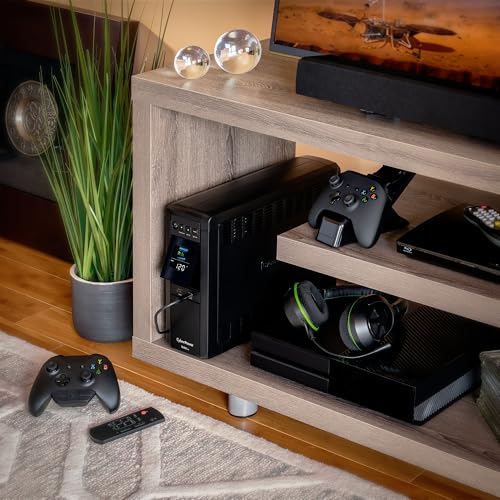 CyberPower CP1500PFCLCD PFC Sinewave UPS Battery Backup and Surge Protector, 1500VA/1000W, 12 Outlets, AVR, Mini Tower, UL Certified | 12 Nema Outlets, Avr, Color LCD, USB a Plus C - size: 1500VA, style: Mini-Tower